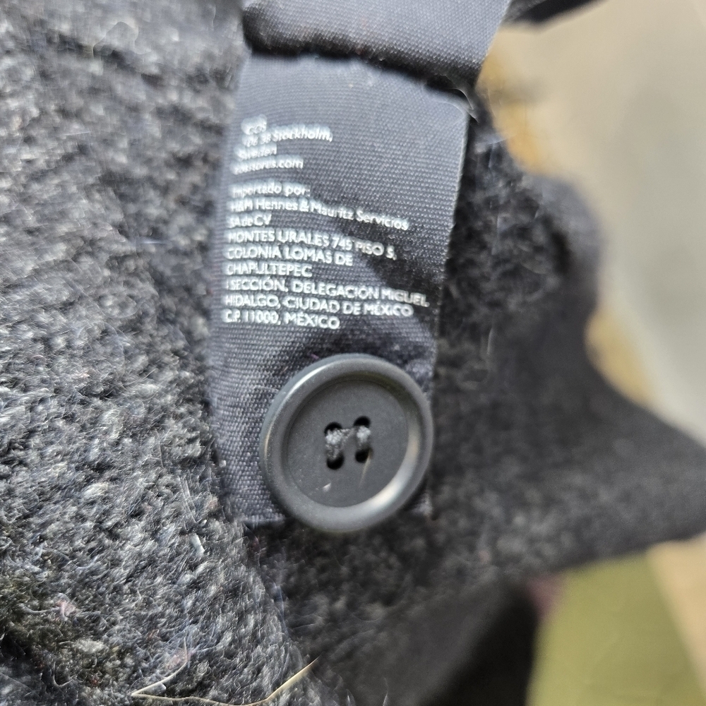COS alpaca wool charcoal long cardigan duster sweater - Picture 3 of 12